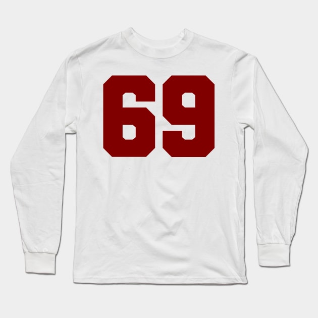 Sixty Nine Long Sleeve T-Shirt by colorsplash